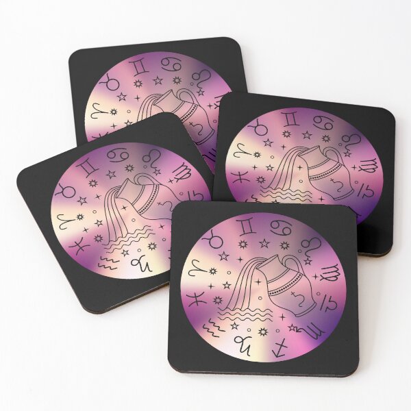Item preview, Aquarius Zodiac Sign Water-Bearer Horoscope Symbol designed and sold by 27th-Tee.