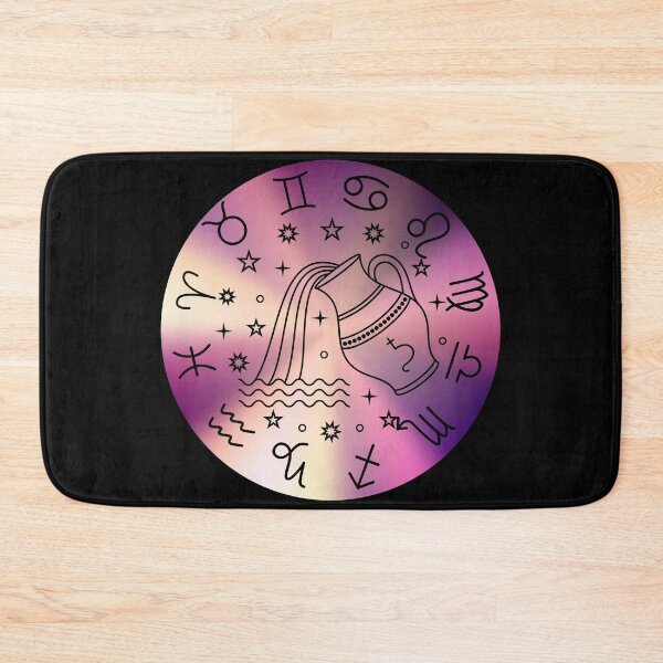 Item preview, Aquarius Zodiac Sign Water-Bearer Horoscope Symbol designed and sold by 27th-Tee.