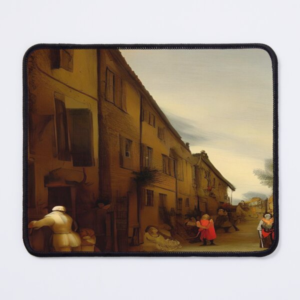 Item preview, small village street in style of Rembrandt designed and sold by David-Howells.