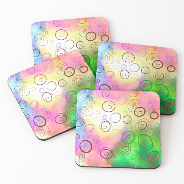 Item preview, Bright Multicoloured Bauble Circles with Bright Nebula Background Pattern - Christmas designed and sold by jolabrese.