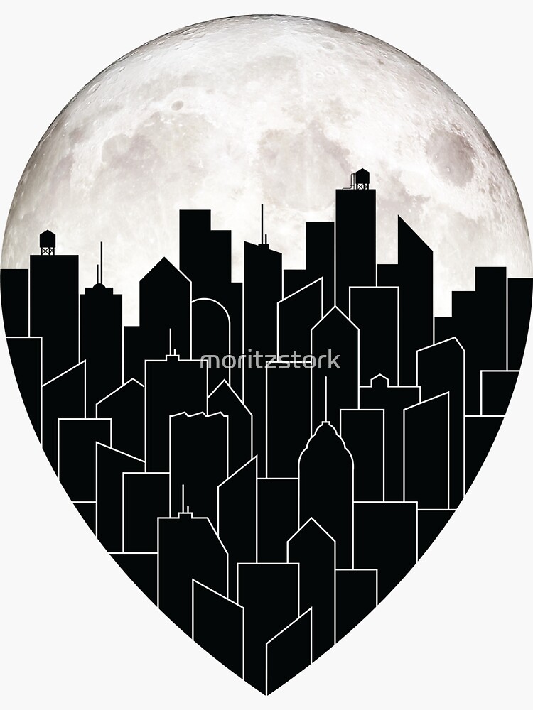 Thumbnail 3 von 3, Sticker, Moonrise designt und verkauft von moritzstork.
