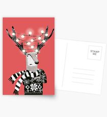 Christmas Bright Reindeer Postcards