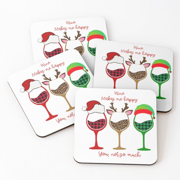 Item preview, Wine makes me happy funny Christmas cocktails designed and sold by Suzanne Cook.