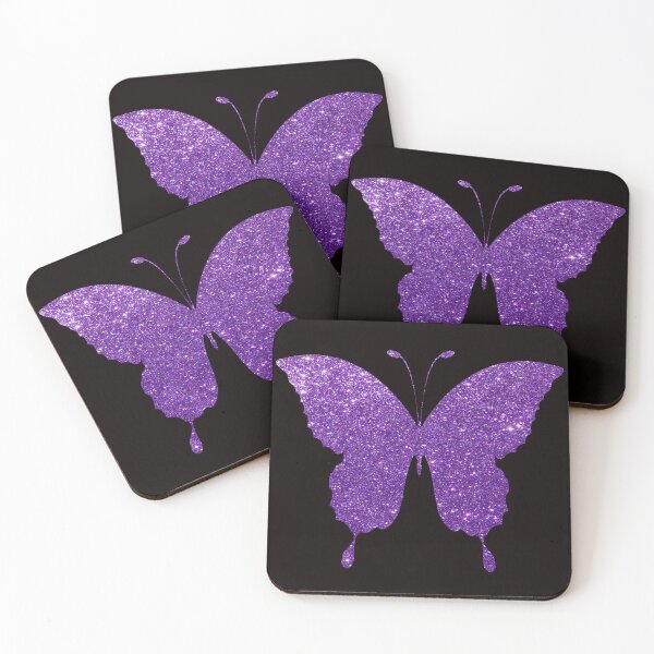Item preview, Purple Faux Glitter Butterfly designed and sold by Felicity-K.