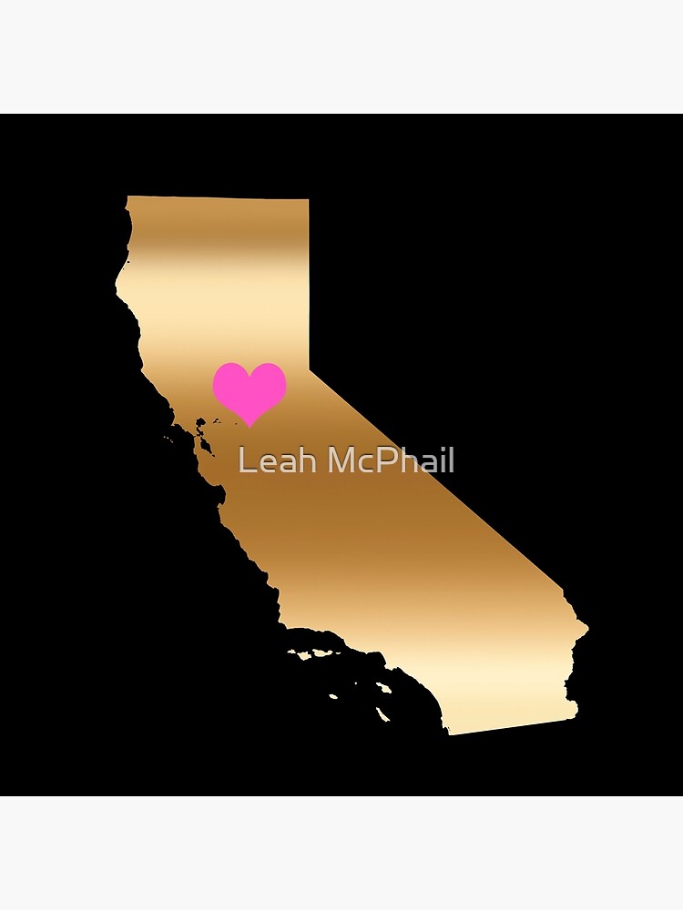 Cailfornia Love on Black Background by LeahMcPhail