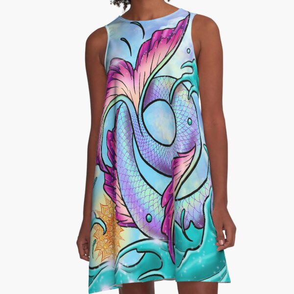 Mermaid Tail Sploosh A-Line Dress
