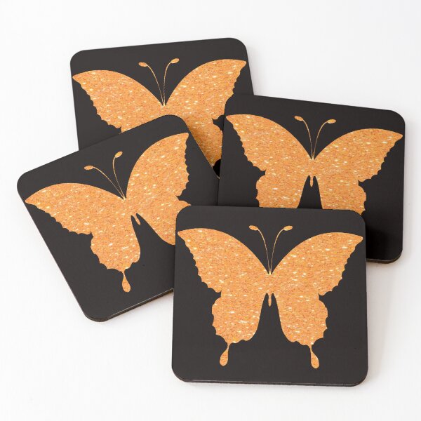 Item preview, Orange Faux Glitter Butterfly designed and sold by Felicity-K.