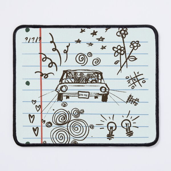 Item preview, funky notebook doodles car designed and sold by strawbsurprise.