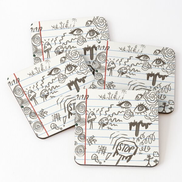 Item preview, cool notebook drawing doodles margins designed and sold by strawbsurprise.