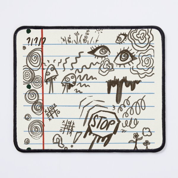 Item preview, cool notebook drawing doodles margins designed and sold by strawbsurprise.