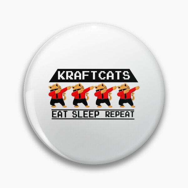 Item preview, Krafcat cute cat kraft teamwerk eat sleep repeat designed and sold by DungeonShopmy.