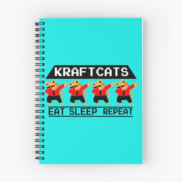 Item preview, Krafcat cute cat kraft teamwerk eat sleep repeat designed and sold by DungeonShopmy.