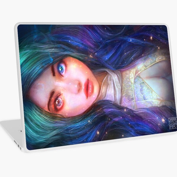 Mermaid Hair Galaxy Girl Laptop Skin