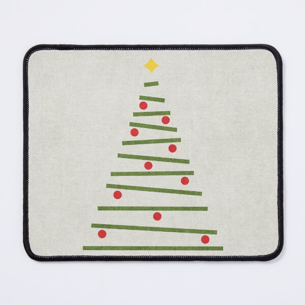 Item preview, Minimalist Christmas Tree Green Red Light Grey designed and sold by FAROSSTUDIO.