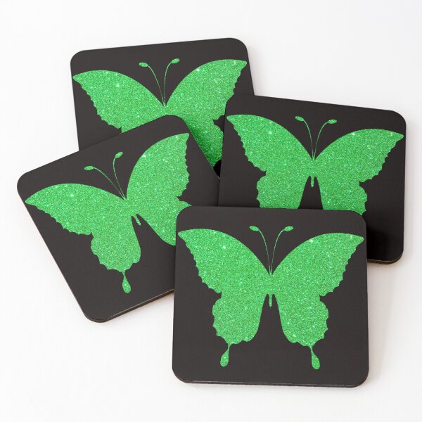 Item preview, Bright Green Faux Glitter Butterfly designed and sold by Felicity-K.