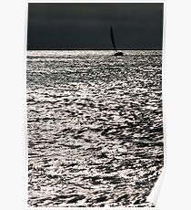 Sailing on silver Poster