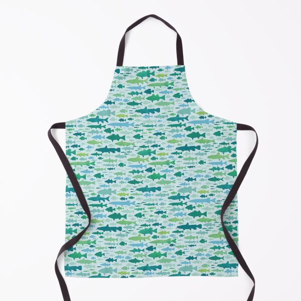 Item preview, Fish pattern blue green designed and sold by kspfeif.