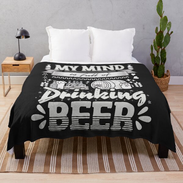 Item preview, My mind is full of drinking beer - funny quotes designed and sold by VichallanStudio.