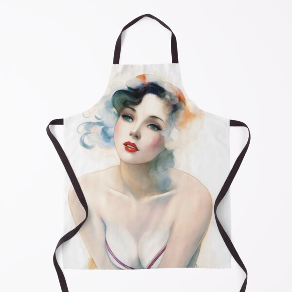 Item preview, A woman in watercolor looking into the distance designed and sold by LeCorgo.