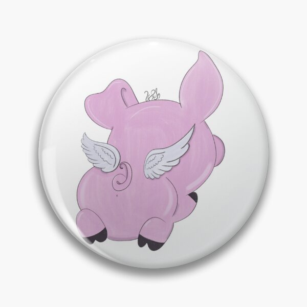 Item preview, When Pigs Fly Behind Illustration  designed and sold by quirkycounselor.