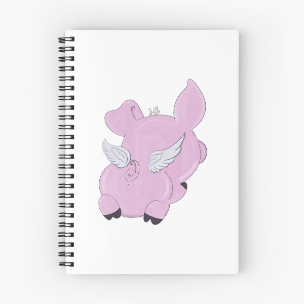 Item preview, When Pigs Fly Behind Illustration  designed and sold by quirkycounselor.