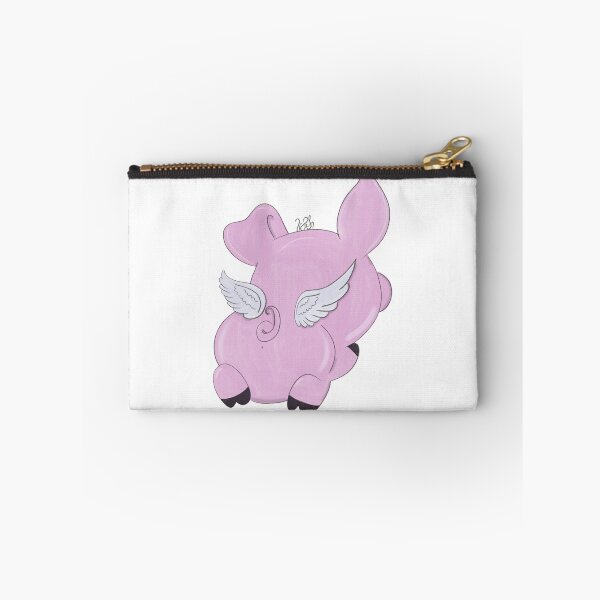 Item preview, When Pigs Fly Behind Illustration  designed and sold by quirkycounselor.