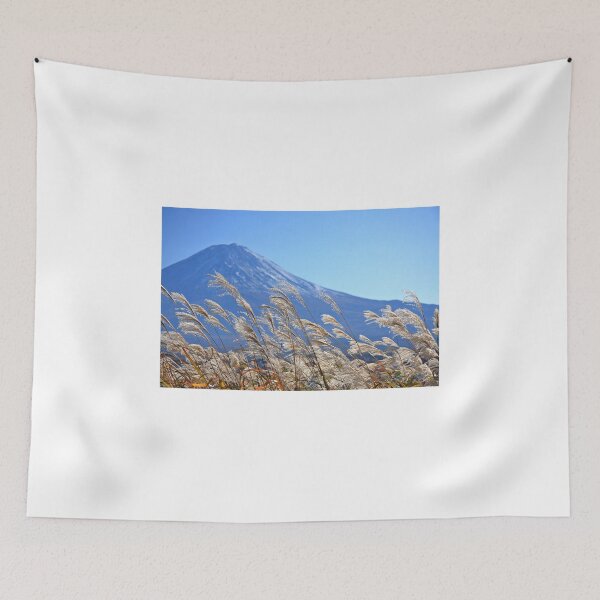 Item preview, Mt. Fuji over the japanese pampas grass designed and sold by nokkcca.