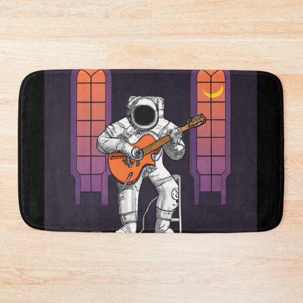 Item preview, Spaceman plays guitar at night. (AI Generated Art) designed and sold by Cowboy Folly.