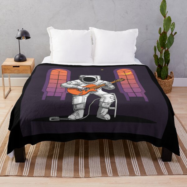 Item preview, Spaceman plays guitar at night. (AI Generated Art) designed and sold by Cowboy Folly.