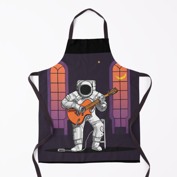Item preview, Spaceman plays guitar at night. (AI Generated Art) designed and sold by Cowboy Folly.