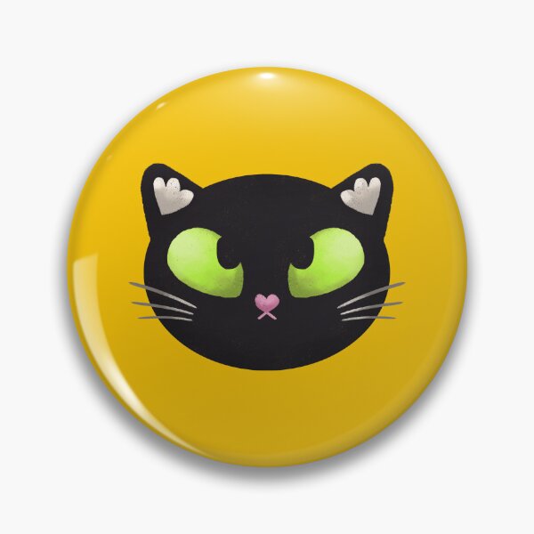 Aperçu de l'œuvre Chat noir drôle aux yeux verts créée et vendue par Zofy Saturn.