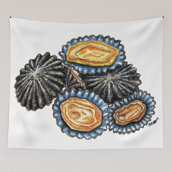 Item preview, Patella - Spanish Lapas Shellfish art for seafood lovers designed and sold by chloeyzoard.