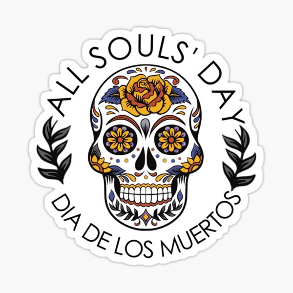 Vista previa del artículo con la obra «Día de todos los santos - Día de los Muertos», diseñado y vendido por 4wordsmovement.