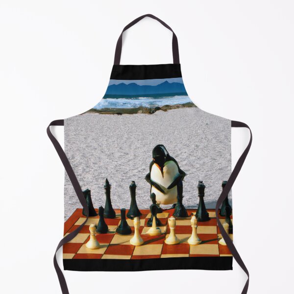 Item preview, Penguin playing chess (AI Generated Art) designed and sold by Cowboy Folly.