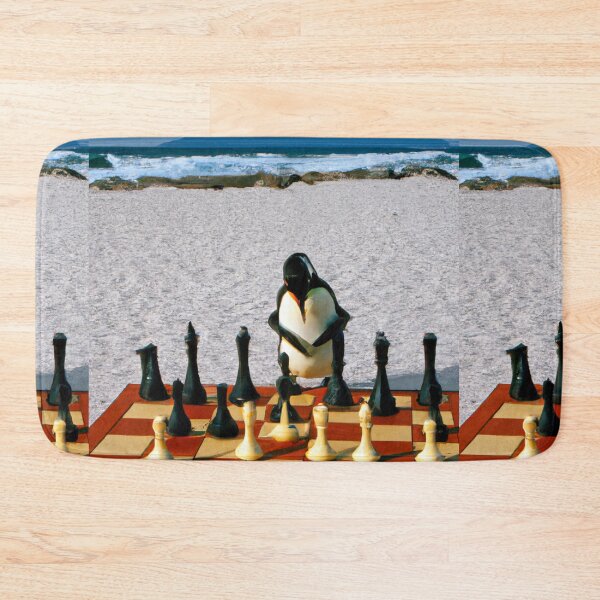 Item preview, Penguin playing chess (AI Generated Art) designed and sold by Cowboy Folly.