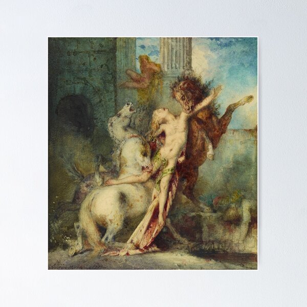 Item preview, Diomedes Devoured by Horses | Gustave Moreau | 1866 Greek Mythology Art designed and sold by CJET.