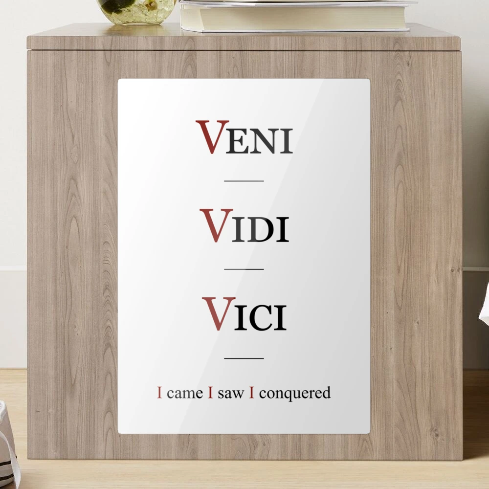 Veni Vidi Vici I Came I Saw I Conquered Hand Stamped 