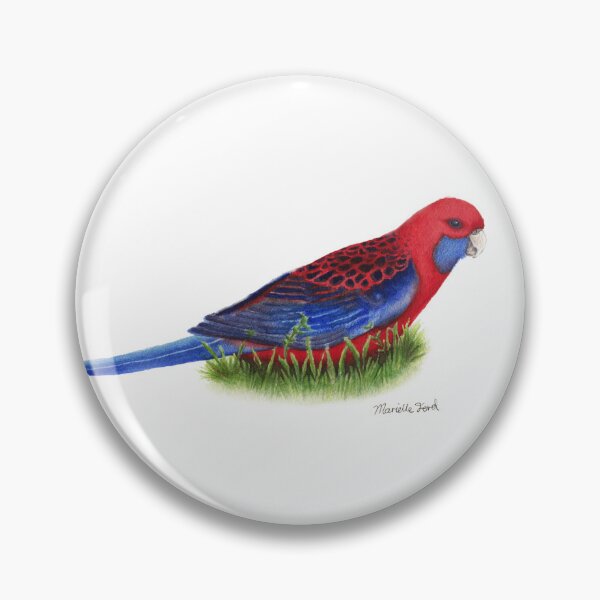 Item preview, Crimson rosella Australian parrot bird watercolour designed and sold by artbymarielle.
