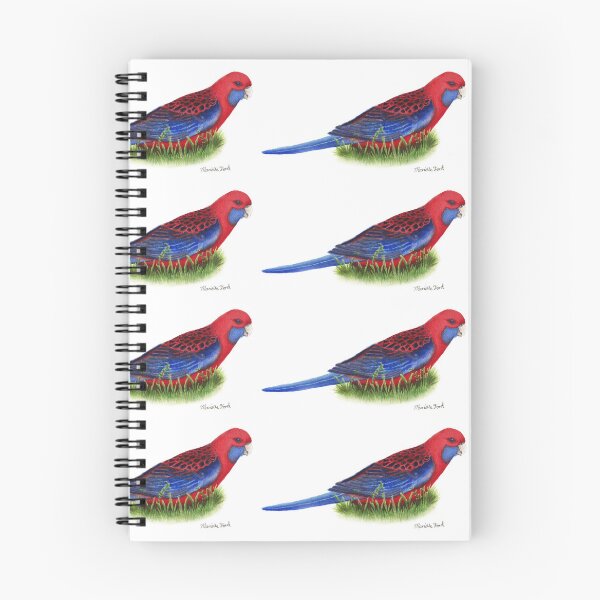 Item preview, Crimson rosella Australian parrot bird watercolour designed and sold by artbymarielle.