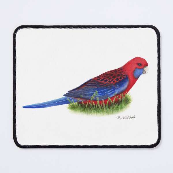 Item preview, Crimson rosella Australian parrot bird watercolour designed and sold by artbymarielle.