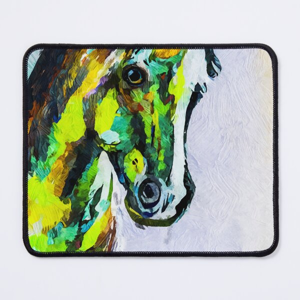 Item preview, Horse portrait abstract colorful painting designed and sold by shrolts.