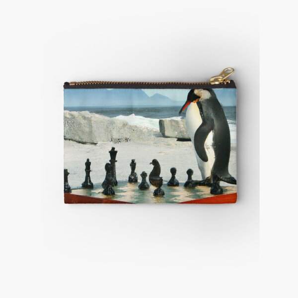 Item preview, Penguin playing chess (AI Generated Art) designed and sold by Cowboy Folly.