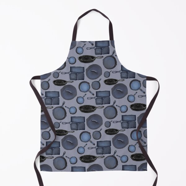 Item preview, Black Cast Iron Pans Pattern designed and sold by Art of Camping Now.
