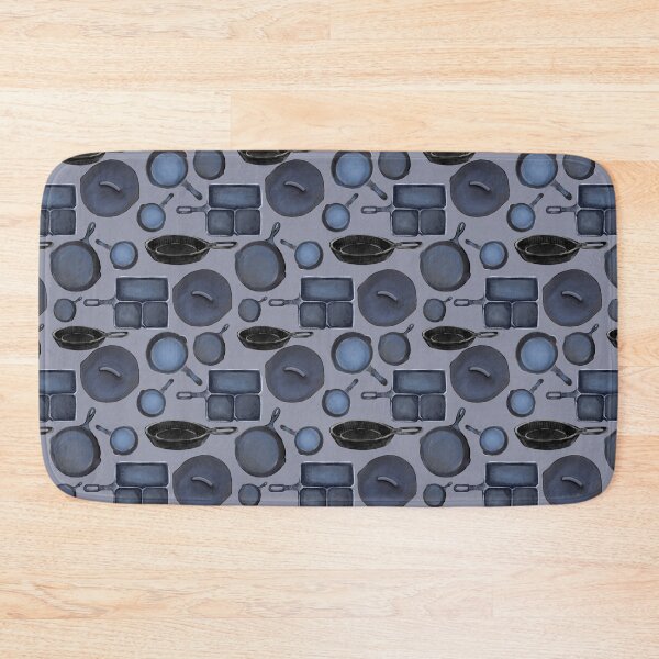 Item preview, Black Cast Iron Pans Pattern designed and sold by Art of Camping Now.