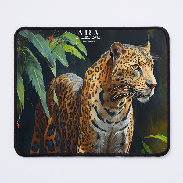 Item preview, Tropical Jaguar - Oil Painting designed and sold by ABArtByAlexST.