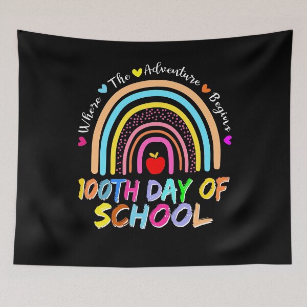 Item preview, Where The Adventure Begins 100th Day Of School designed and sold by SamArtistbyAUS.