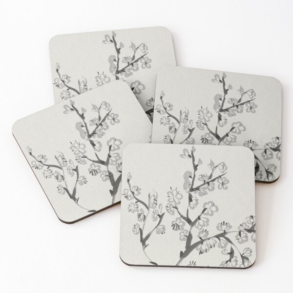 Item preview, Peach blossom branch sumie designed and sold by StudioMasha.