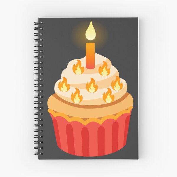 Item preview, Fire Flame Cupcake Emoji Sticker designed and sold by KaomojiKitchen.