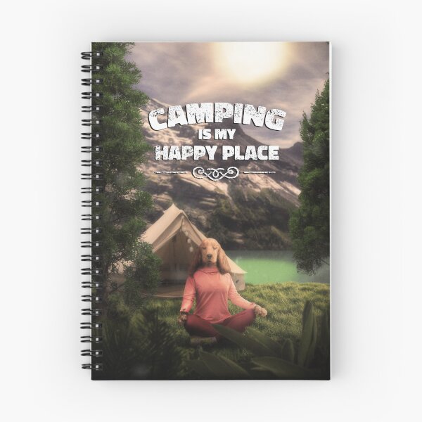 Item preview, Yoga dog camping funny poster design designed and sold by micreations.