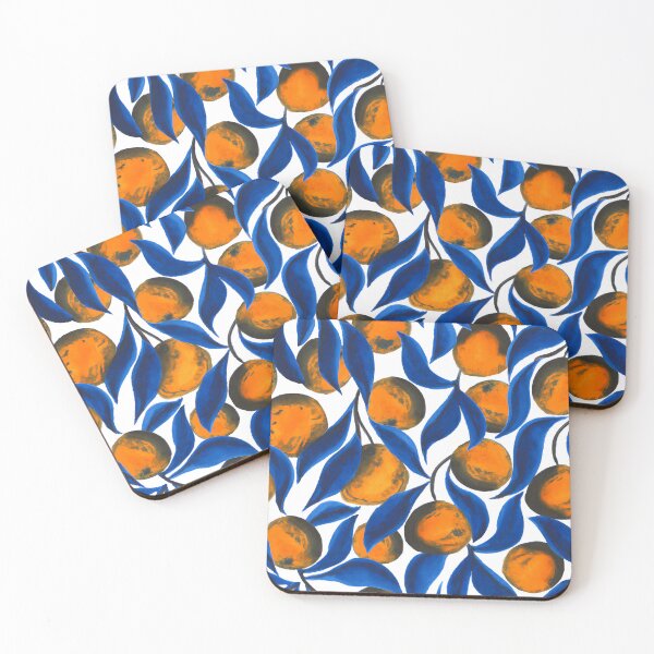 Item preview, Oranges with blue leaves designed and sold by TheMirwoForest.